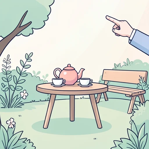 彼、そこでお茶にしよう - Bildwörterbuch
