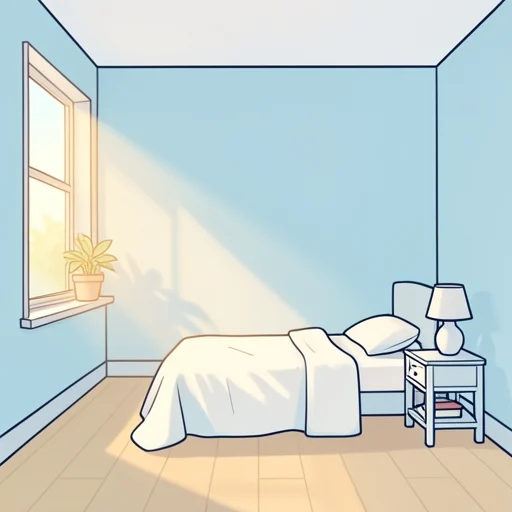 彼、太陽の光が部屋に射してきた - Bildwörterbuch
