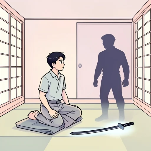 彼、敵を討つために立ち上がった - Bildwörterbuch