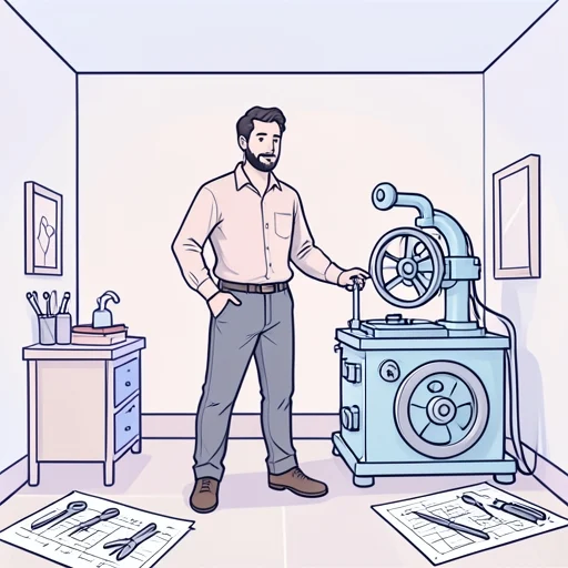 彼は新しい機械を発明した - Bildwörterbuch