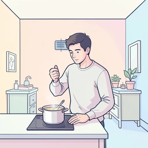 彼は新しい料理の試しを作った - Bildwörterbuch