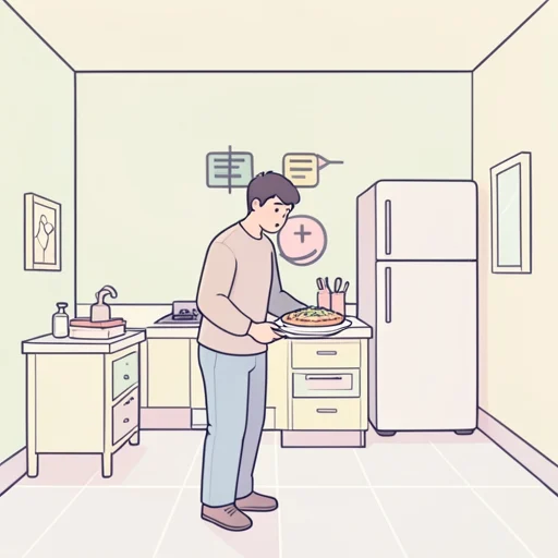 彼は新しい料理を試したがる - Bildwörterbuch