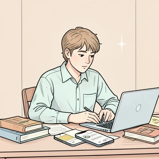 彼は勉強に集中できない - Bildwörterbuch