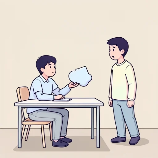 彼は抽象的な質問をした - Bildwörterbuch