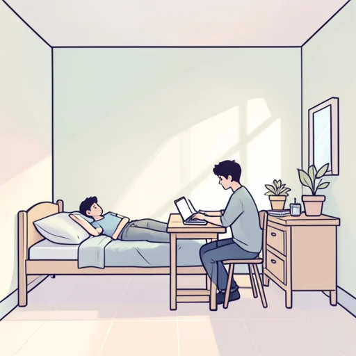 彼は大学の寮に住んでる - Bildwörterbuch