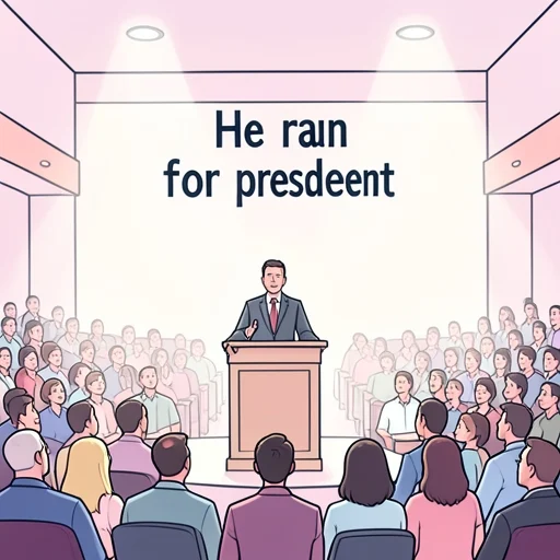 彼は大統領選に出馬した - Bildwörterbuch