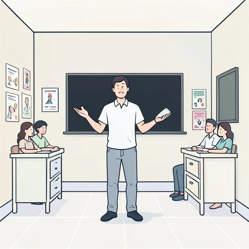彼は独自の理論を説いて回った - Bildwörterbuch