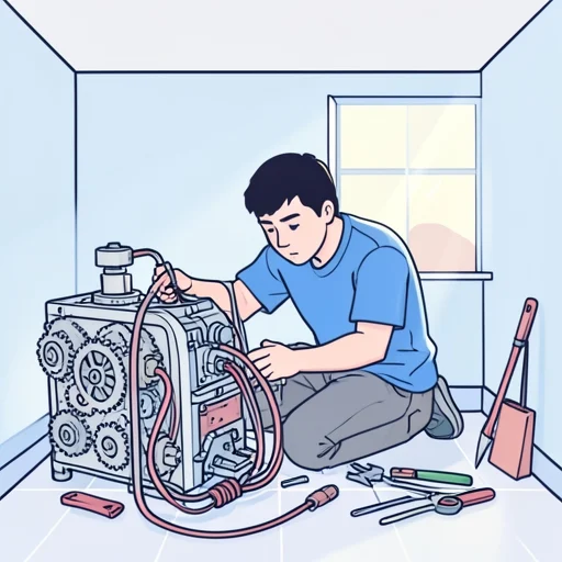 彼は複雑な機械を修理できる - Bildwörterbuch