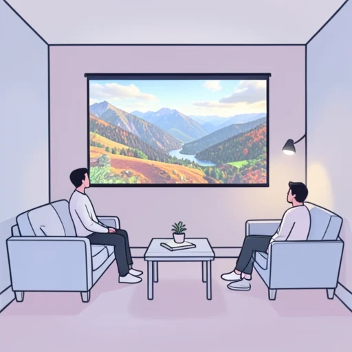 彼は画面に景色を映した - Bildwörterbuch