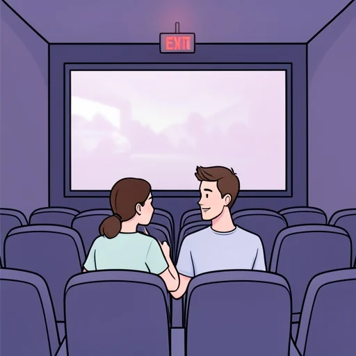 彼は初デートで彼女を映画に連れてった - Bildwörterbuch