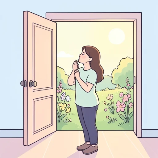 彼は春の陽気に誘われて外に出て深呼吸した - Bildwörterbuch