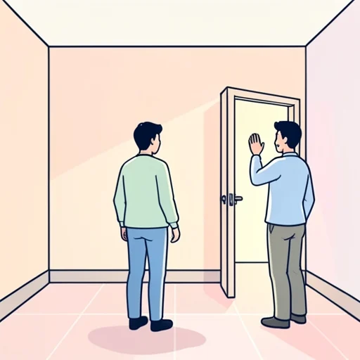 彼は人との衝突を避けてる - Bildwörterbuch