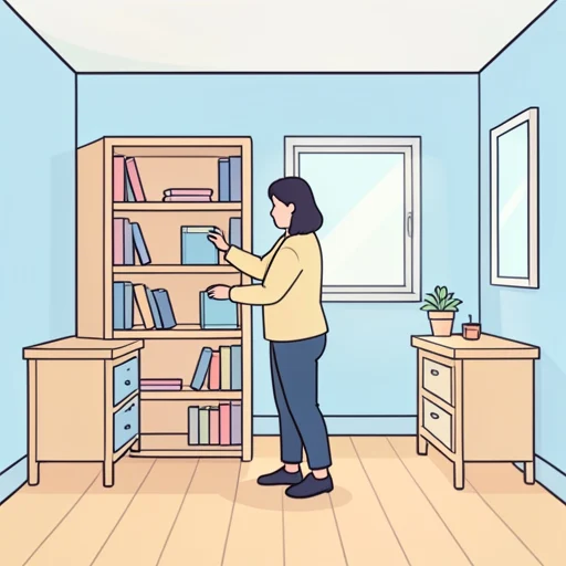 彼は本を棚に戻した - Bildwörterbuch