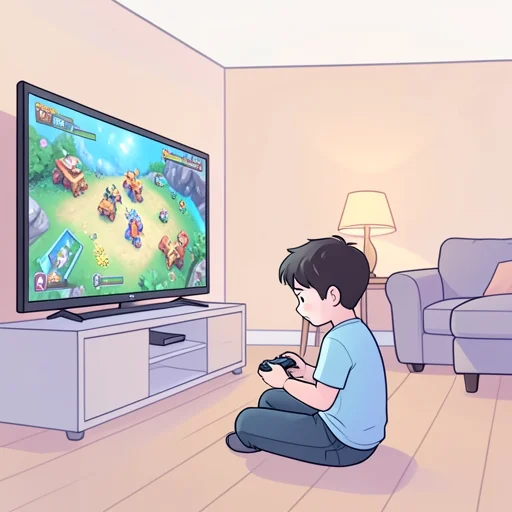 彼は今ゲームに熱中してる - Bildwörterbuch