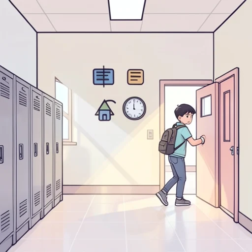 彼はいつも授業を抜けてサボる - Bildwörterbuch