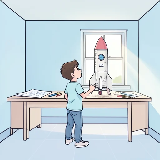 彼はいつかロケットを作りたいって - Bildwörterbuch