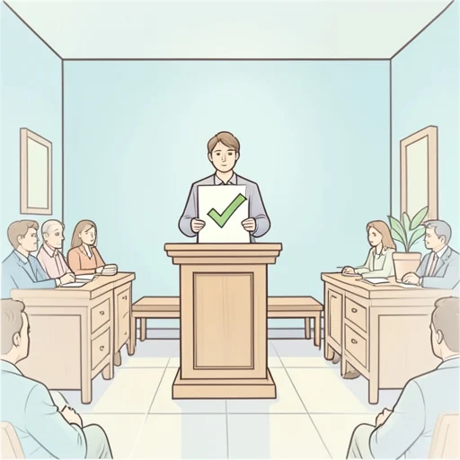 彼は自身の無罪を述べる声明を出した - Bildwörterbuch