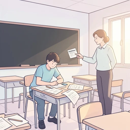 彼は授業を怠けて落第した - Bildwörterbuch