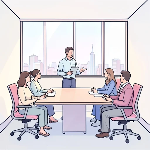 彼は会社の代表として会議に出席した - Bildwörterbuch