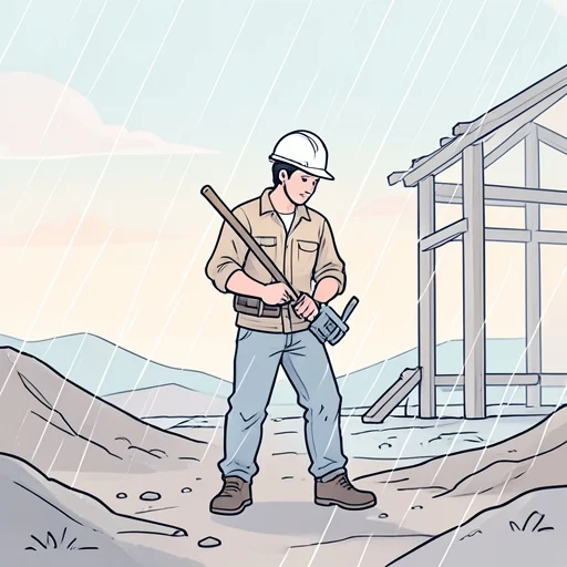 彼は過酷な労働環境でもめげずに働き続けた - Bildwörterbuch