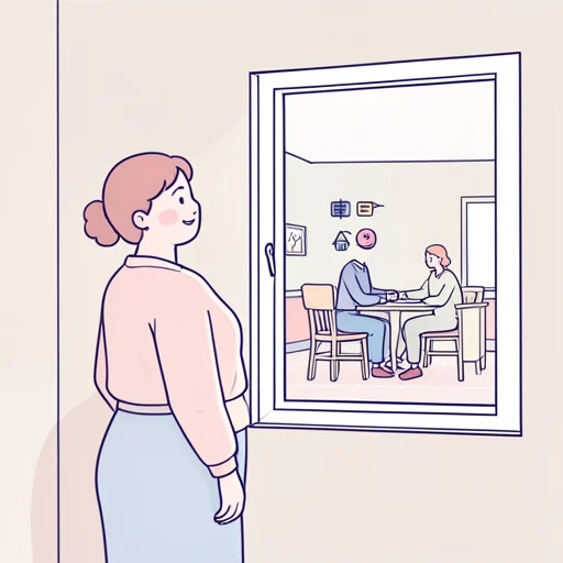 彼は彼女の様子を遠くから見守っていた - Bildwörterbuch