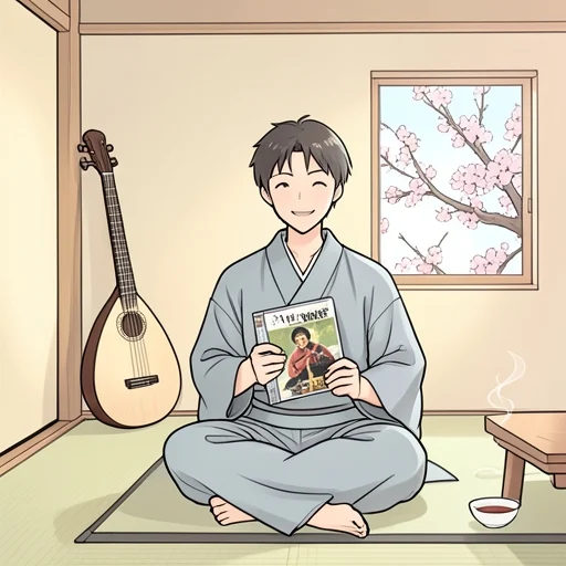 彼は歌謡曲が好きだ - Bildwörterbuch