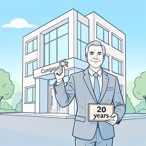 彼はこの会社を20年経営してきた - Bildwörterbuch