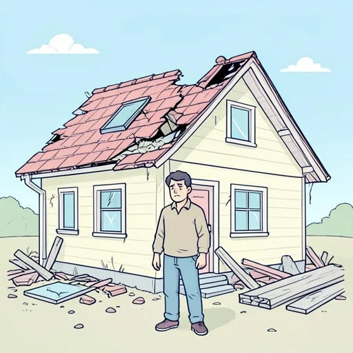 彼はこの度の台風で大きな損害を被った - Bildwörterbuch