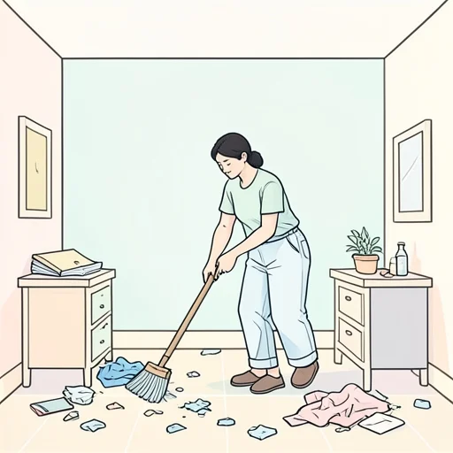 彼はこの厄介な問題を1週間で片付けちゃったって - Bildwörterbuch