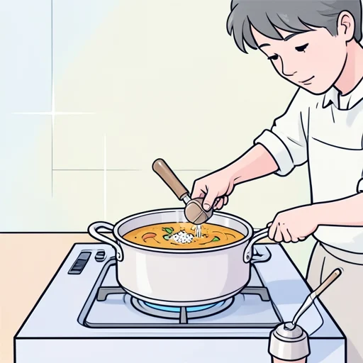 彼は胡椒を挽いてカレーに入れた - Bildwörterbuch