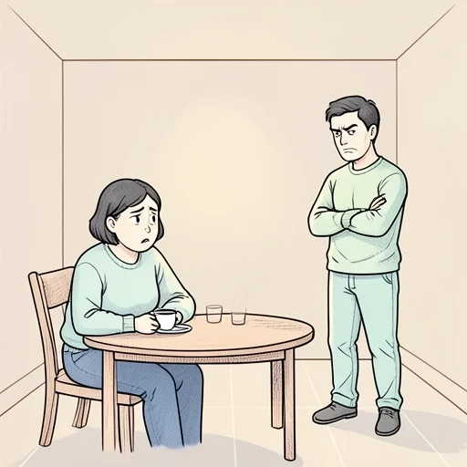 彼は明確な理由もなく怒ってきた - Bildwörterbuch