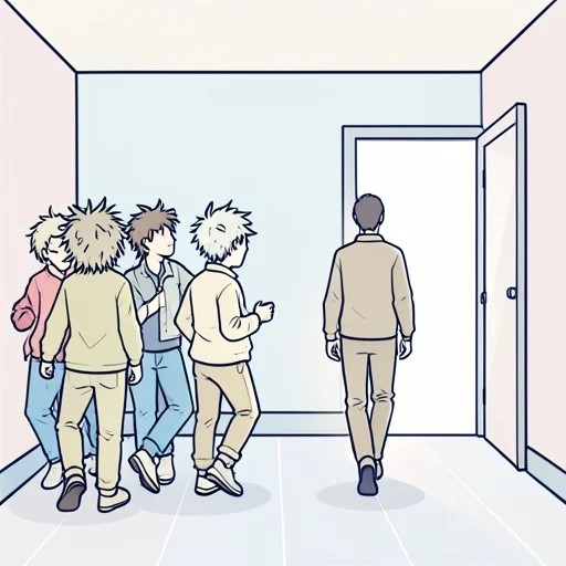 彼は問題の多い人を避ける傾向がある - Bildwörterbuch