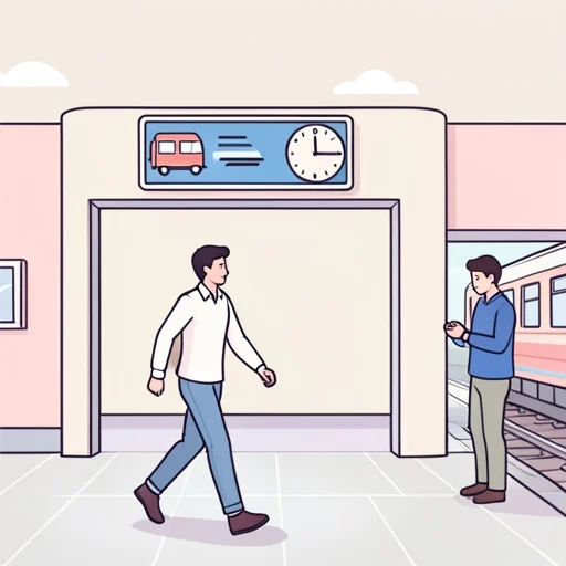 彼はもう駅に着いているに違いないから先に行こう - 그림 사전