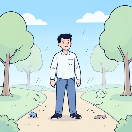 彼は何があっても動揺しない - Bildwörterbuch