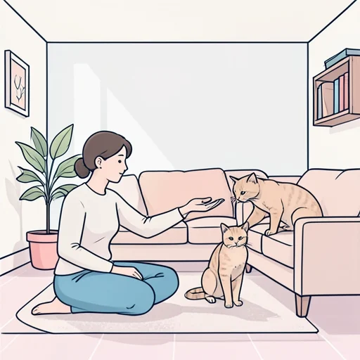 彼は猫を飼い慣らすのに時間がかかった - Bildwörterbuch