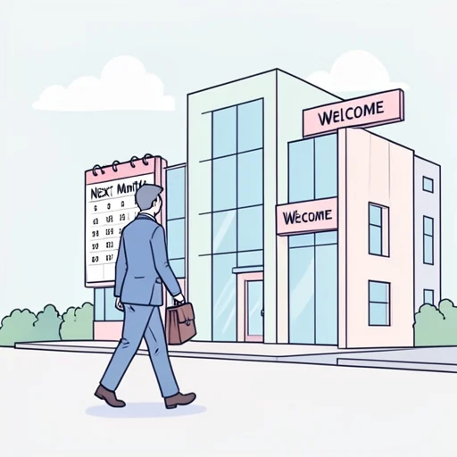 彼は来月から新しい会社に入社する - Bildwörterbuch