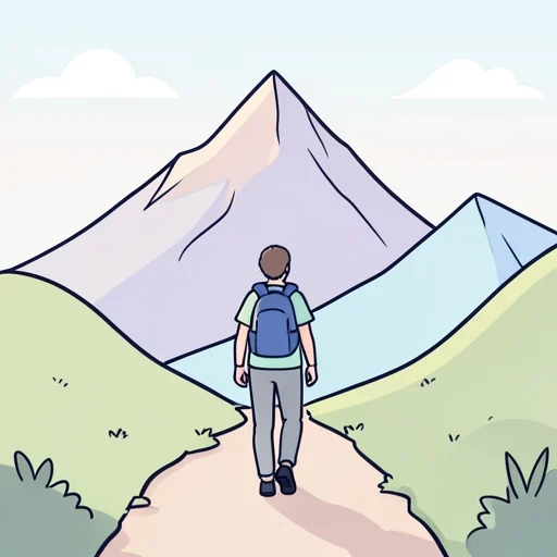 彼は山頂を越えて向こう側に行った - Bildwörterbuch
