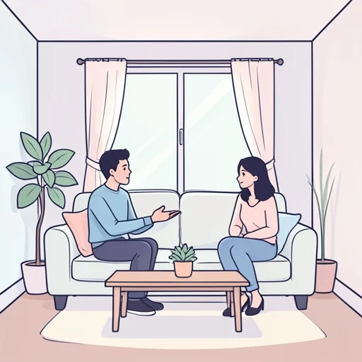 彼は親しい友人に相談した - Bildwörterbuch