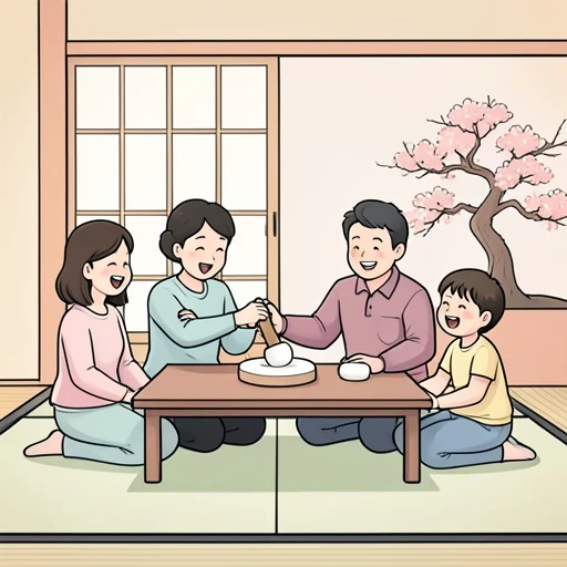 彼は新年を祝って家族と過ごした - Bildwörterbuch