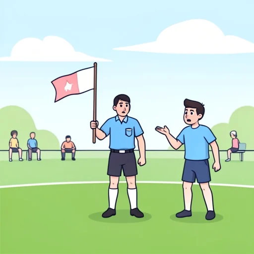 彼は審判の判定に不服申し立てをした - Bildwörterbuch