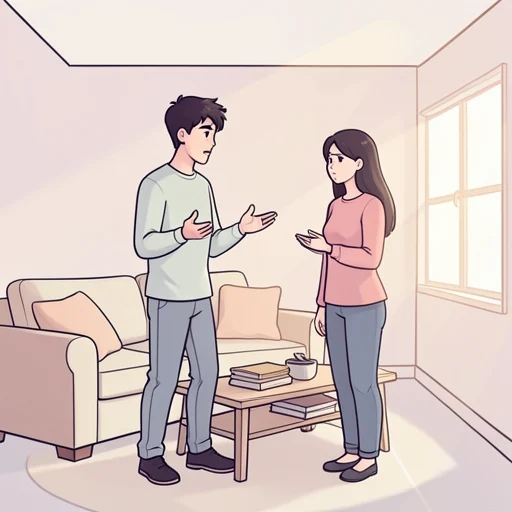 彼はただの友達だと言い張った - Bildwörterbuch