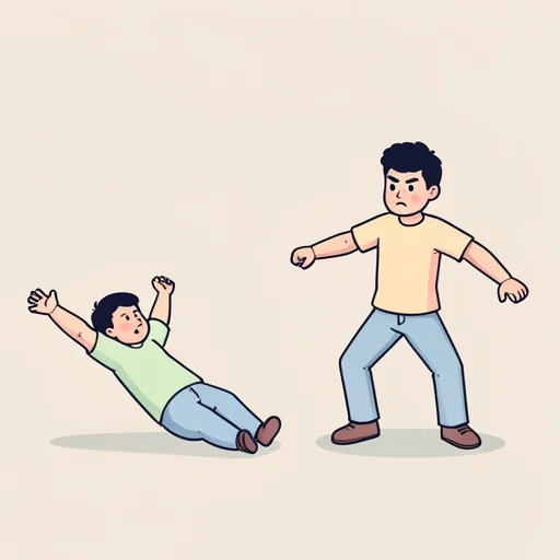 彼は倒れてもすぐに立ち上がる - Bildwörterbuch