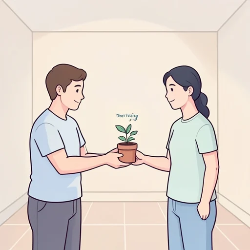彼は別れる前に後悔しないようにありのままで接した - Bildwörterbuch