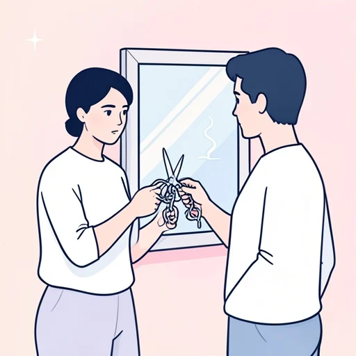 彼、悪い習慣と断つ決心をした - Bildwörterbuch