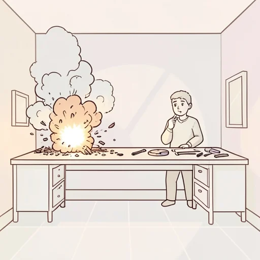 火薬が爆発した - Bildwörterbuch