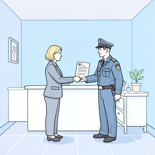 警察に通報した - Bildwörterbuch