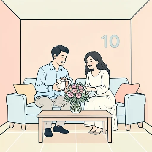 結婚10周年記念 - Bildwörterbuch