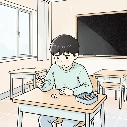 消しゴムを忘れた - Bildwörterbuch