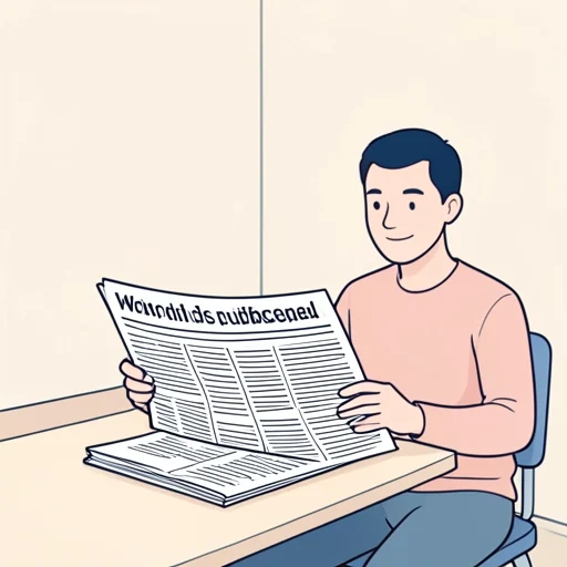 記事が新聞に載った - Bildwörterbuch