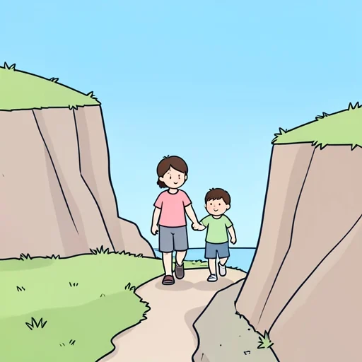 危険な場所だから気をつけて - Bildwörterbuch